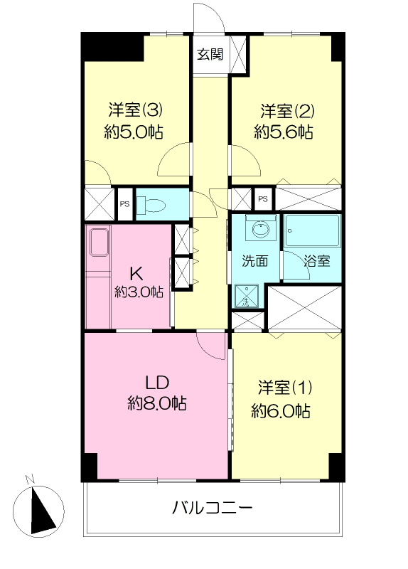 プレミール中央の間取り