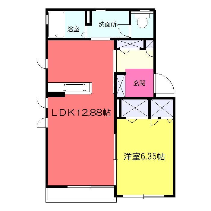ソルクレストAの間取り