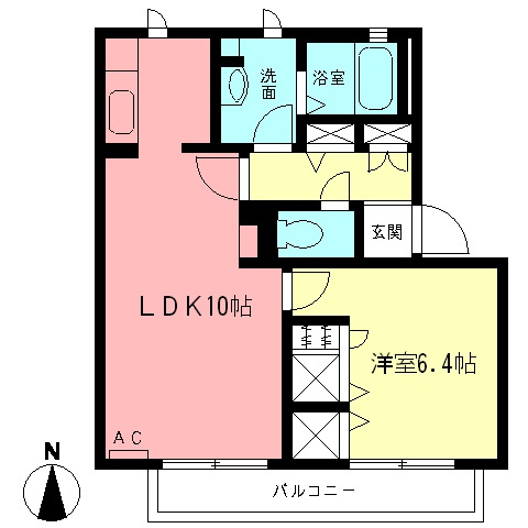 ソルクレストBの間取り