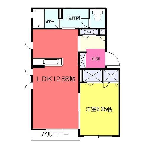 ソルクレストＡの間取り