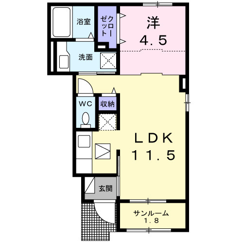 パルファン南落合０４の間取り