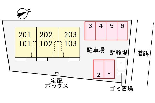 シリウス　　刈谷市近郊の賃貸はクラスホームの区画図