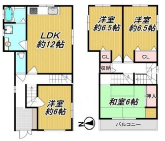【間取り】 | 西宮市愛宕山中古戸建　閑静な住宅街 | ファミリー様におすすめの４LDKの間取りです♪室内スキップフロアで広々！！