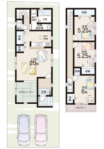 堺市南区槇塚台　新築一戸建ての間取り|1号地