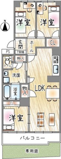 【間取り】 | 吹田ロイヤルマンション | 3LDK