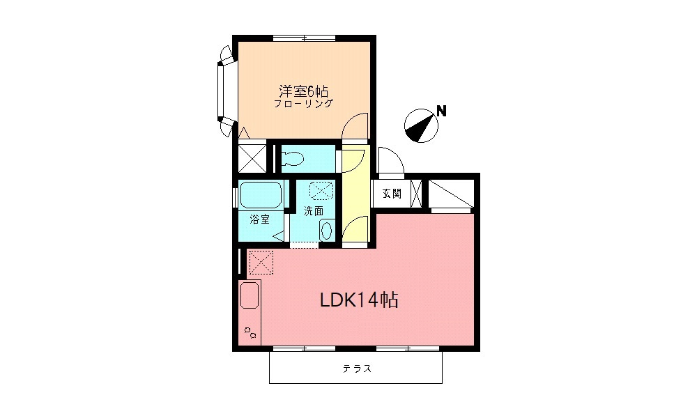 善行坂ビレッジⅠの間取り