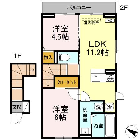 ヴェルジェＡの間取り
