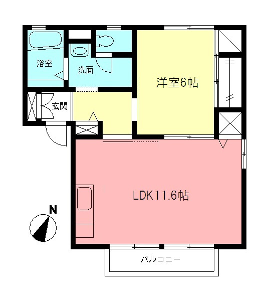 パティオ今村Ｂの間取り
