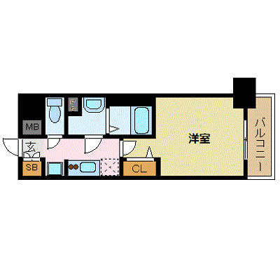 プレサンスＴＨＥ神戸の間取り
