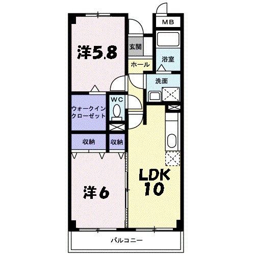 ソレアード北六甲の間取り