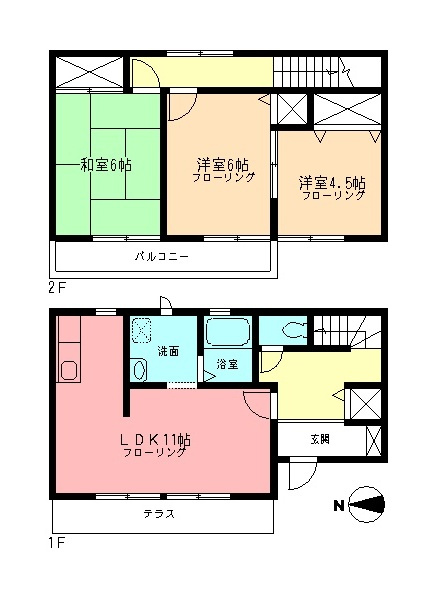 テラスハウス川端の間取り
