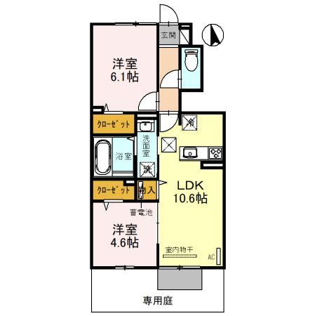 ラヴィーベール江井島の間取り