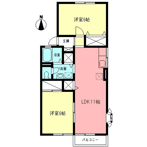 エステート厚木Ⅱの間取り