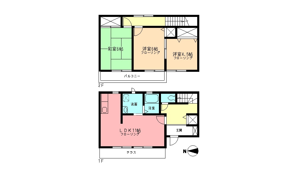 テラスハウス川端の間取り