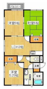 トロイメライIの間取り|※間取りは反転しています