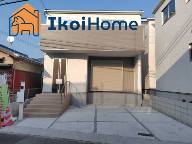 明石市大久保町八木　１４期１号棟　新築戸建の外観|中八木駅9分・JR大久保駅20分！徒歩圏内に大型商業施設があります！リビング階段！収納充実！食洗機付