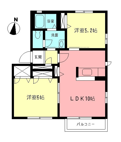 メゾンソレイユBの間取り