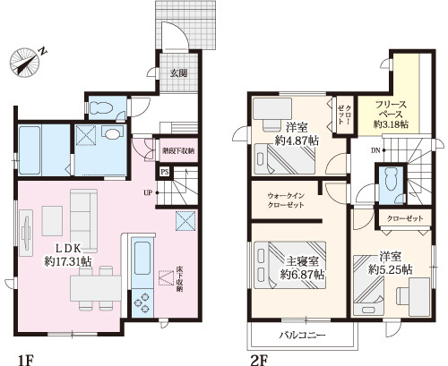 高知市大谷公園町2期1棟の間取り