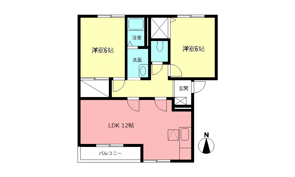 ビューラー上星 弐番館の間取り