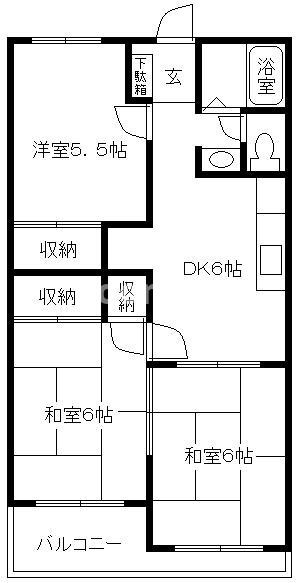 柴ハイツの間取り