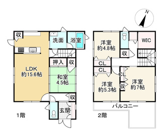 【間取り】 | 近江八幡市中村町　中古戸建
