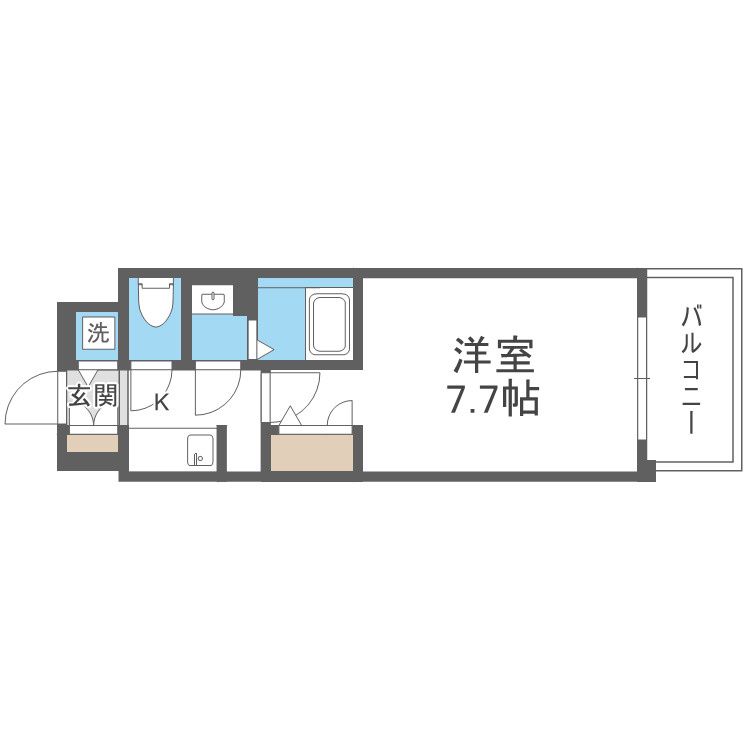 S-RESIDENCE難波大国町dominaの間取り