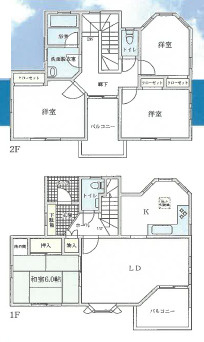 小田原市高田　中古戸建の間取り