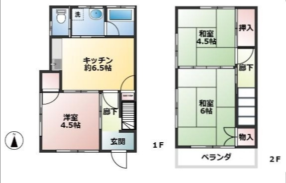 八丁目貸家の間取り
