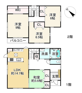 【間取り】 | 近江八幡市小田町　中古戸建