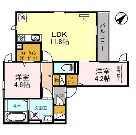 【間取り】 | アムールメゾンⅡ