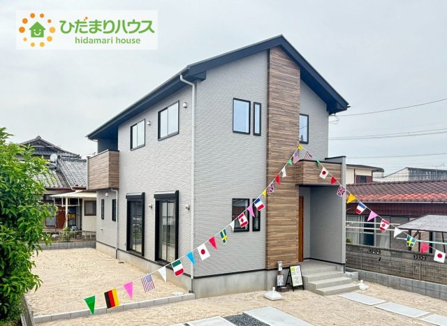 日立市東金沢町8期　新築戸建の外観|デザイナーズのようなお洒落な外観です(^^♪