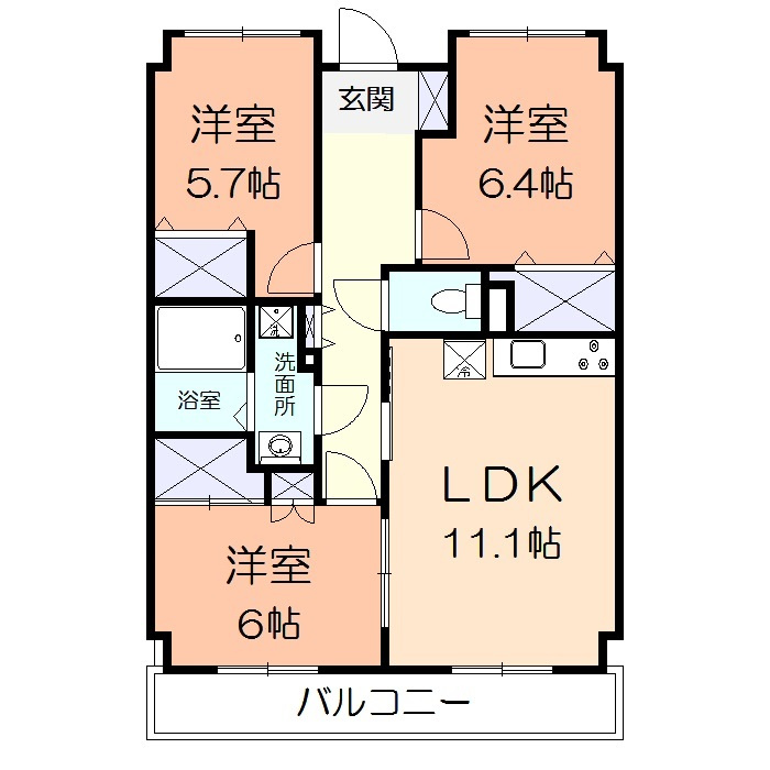 クレセントメゾンドールの間取り