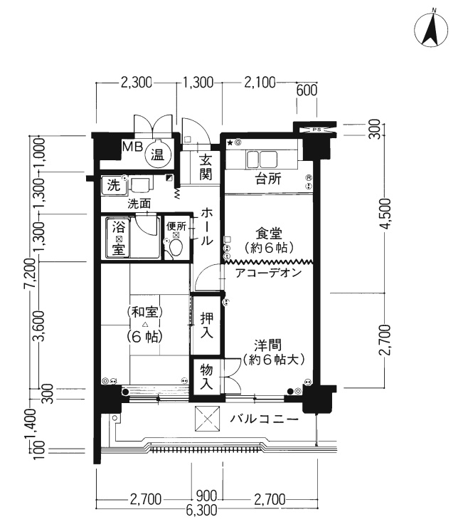 グリーンマンション今泉の間取り