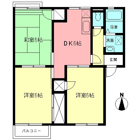 サニーハイツ神戸Aの間取り
