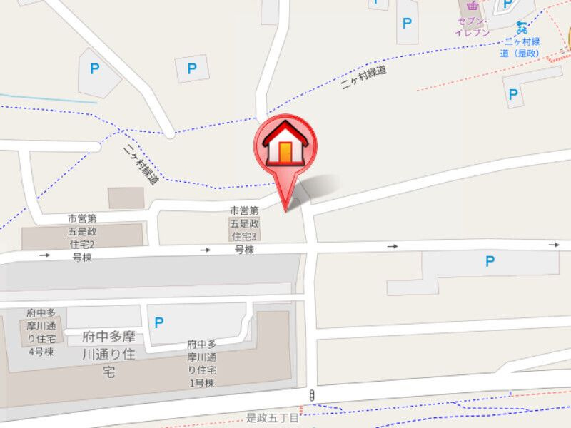 レジデンス府中是政の地図