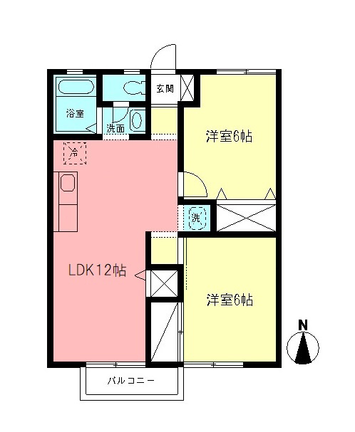 NYコーポDの間取り