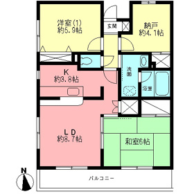 シャトレー上落合の間取り