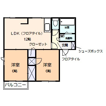 ベルデュールＡの間取り