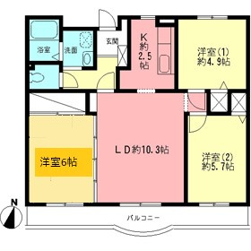 プライマリー大和の間取り