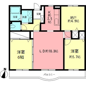 プライマリー大和の間取り