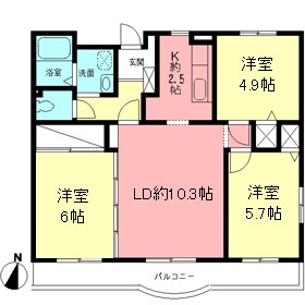 プライマリー大和の間取り