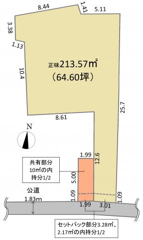 天ケ瀬町売地の土地図