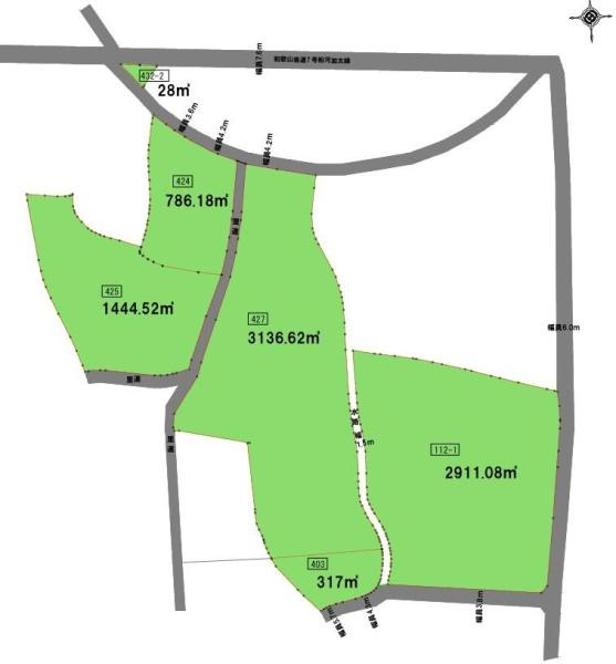 岩出市野上野　土地の土地図