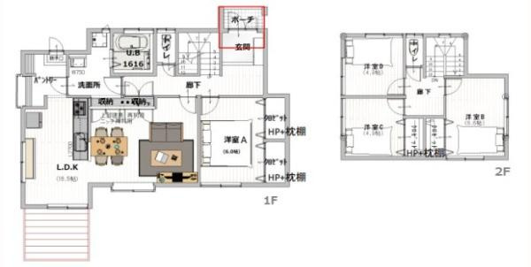 宮崎市池田台２期　中古戸建の間取り