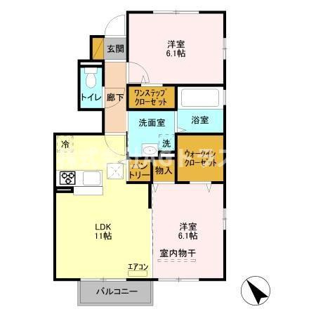 【間取り】 | グリーンコート　六番館