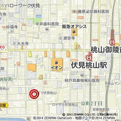 ハイツ伏見桃山の地図