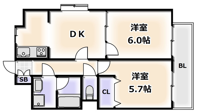 【間取り】 | BGC難波タワー（ブルグリンコート難波タワー）