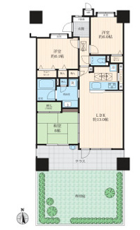 【間取り】 | 【ライオンズマンション港西第5】✨️仲介手数料無料✨️港西小学校・宝神中学校