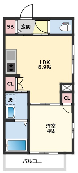 【間取り】 | ヴランドール船橋本町 | 間取り