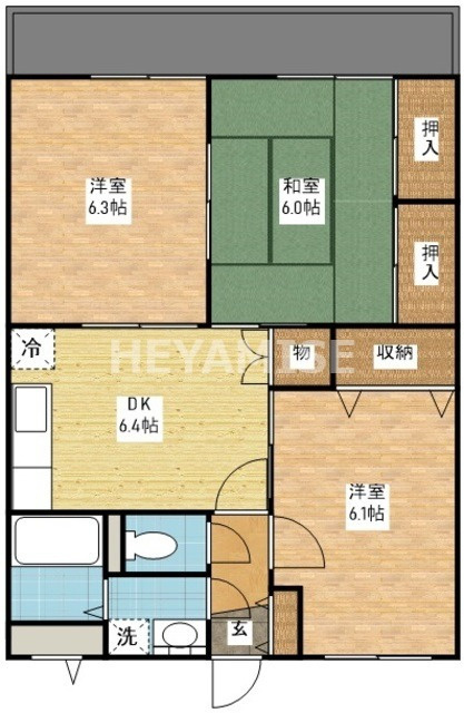 柳原マンションⅠの間取り